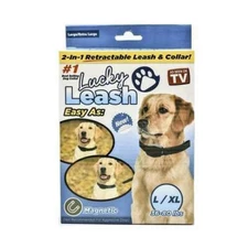 Lucky Leash 2-in-1 Retractable Leash & Collar AS SEEN ON TV Large / XL 36-80 lbs