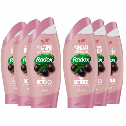 Radox Feel Detoxed Shower Gel, Acai Berry Scent & Clay, 6 Pack, 250ml 785525810111 eBay