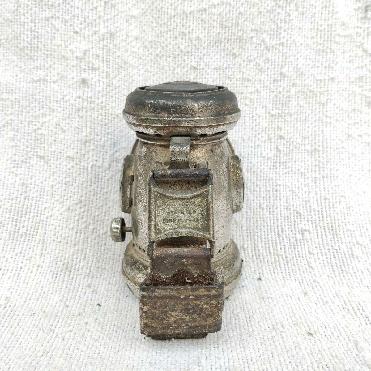 Antique Original Old Joseph Lucas Bicycle Oil Lamp Antique Original Old Joseph Lucas Bicycle Oil Lamp
