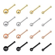 Tiny Ball Nose Studs Surgical Steel Pin Bone Stud Nostril Piercing 20G 4Pcs/Lot