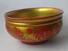 Khokhloma Russian Folk Art Hand Painted Wooden Bowl Vintage USSR — photo 5