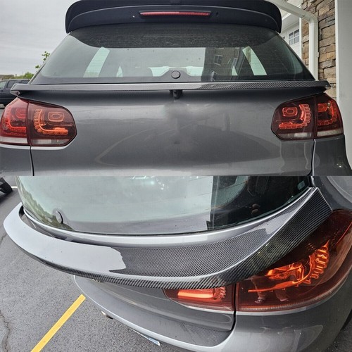 Carbon Fiber Rear Spoiler Middle Wing Fit for VW Golf 6 VI MK6 R20 GTI 2010-2013 - Picture 3 of 12