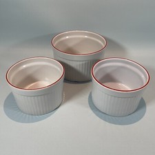 Vintage Poole Pottery Cookware Tango 3 Ramekin Soufflé Dishes 80's Kitchen