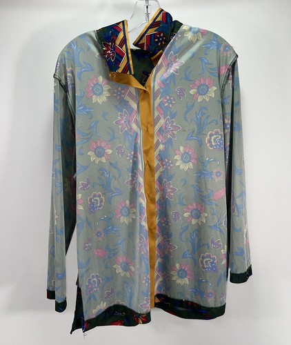 VTG 1960s VERA NEUMANN FLOWER POWER BLOUSE MOD DISCO GROOVY BOHO HIPPIE RETRO - Picture 4 of 7