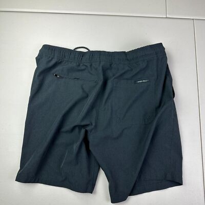 Nitrous Black Mens Stretch Shorts Black Size Large Surf Zip Pocket