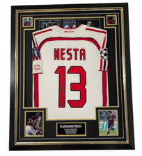 FRAMED Alessandro Nesta Of AC Milan Signed Shirt Autographed Framed JERSEY