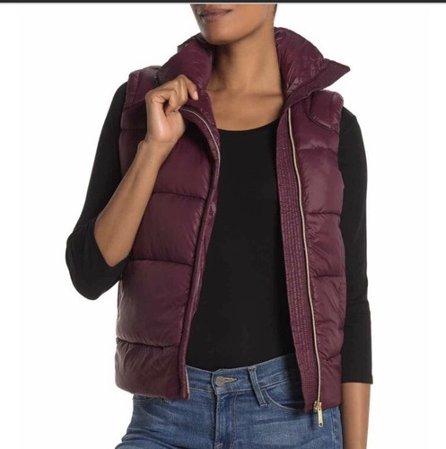 NWT Sam Edelman Puffer Vest Wine 