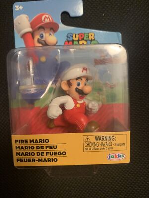 SUPER MARIO FIRE MARIO RUNNING 2.5” INCH ACTION FIGURE JAKKS PACIFIC IN ...