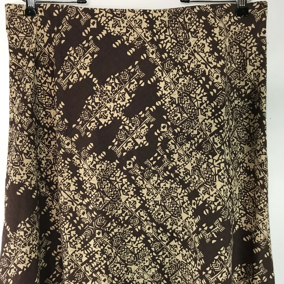 Falda para mujer Jaclyn Smith talla L mezcla de lino informal cintura elástica multicolor Foto 2 de 4