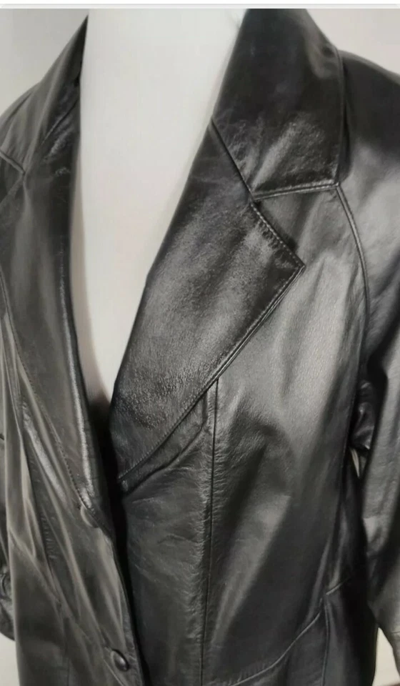 Abrigo Richards Mujer Talla M Cuero Genuino SH2 Foto 3 de 4