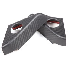 Cubierta de borde de marco de altavoz de puerta de fibra de carbono real mate para Nissan GTR R35 2008-16