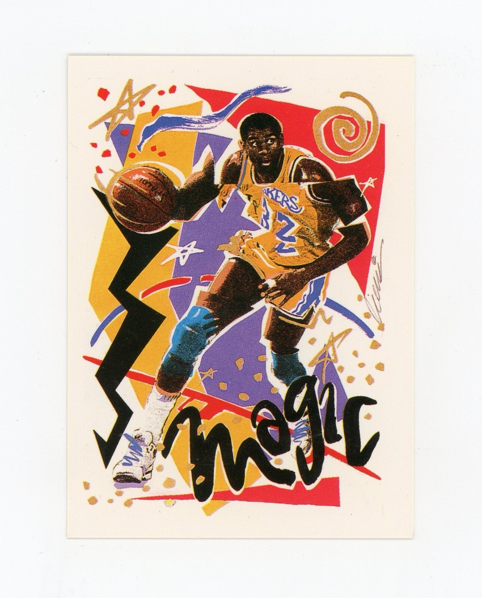 MAGIC JOHNSON 1990-91 NBA Hoops William Rieser Portrait #367 Los