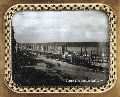 Riverboats at the Levee, St. Louis, Missouri - 1852 - Historic Photo Print