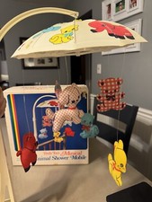 Musical Carousel Animal Shower Mobile Dolly Toy  s Vintage 1965 - Excellent Cond