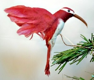 05 Vintage Hummingbird Miniature Craft Floral Display