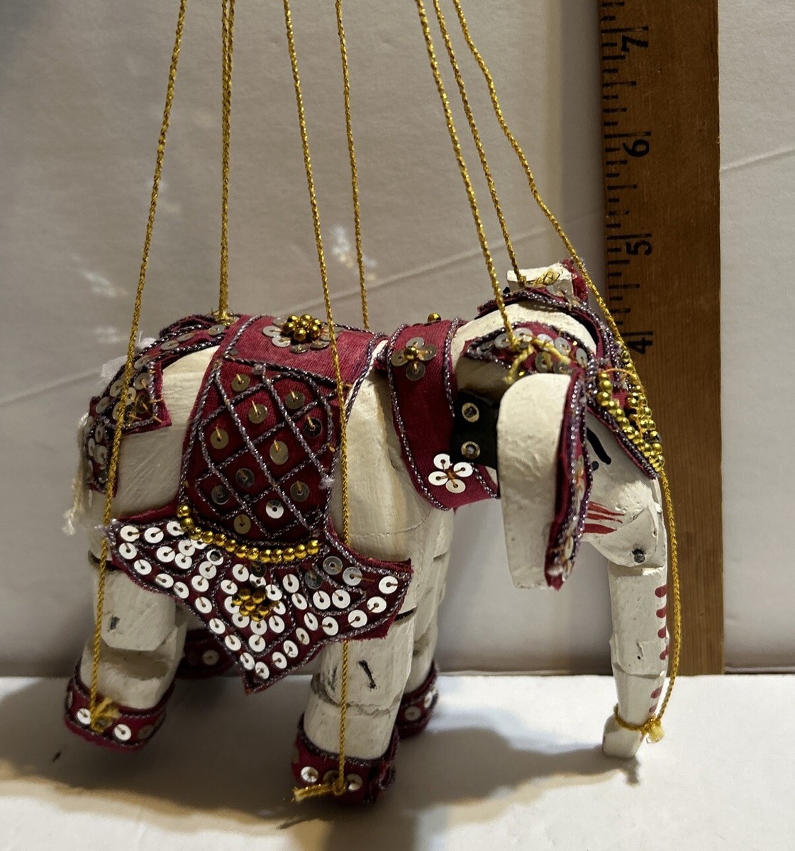 Marionnette à Main éléphant – Peluche Feutrine Douce Pour Voyage, Dès 12 Mois