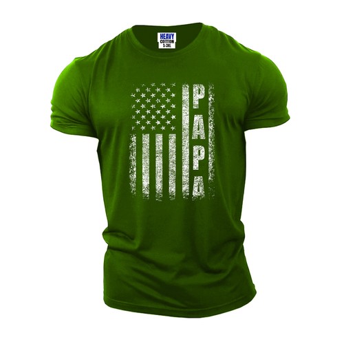Distressed amerikanische Flagge Papa Herren T-Shirt USA Vatertag Party neu Geschenk Tee - Bild 7 von 11