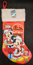 Disney Kurt Adler Mickey's Workshop 18" Christmas Stocking Minnie Mickey Mouse