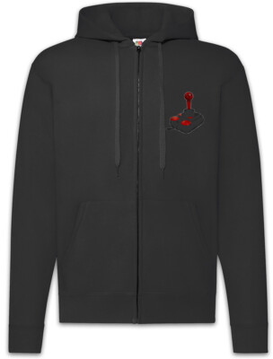 Arcade Joystick Zipper Hoodie Fun Geek Nerd Gamer Gaming Computer Scientist