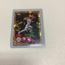 2023 Topps Chrome Gold Cracked Ice Brett Phillips /50