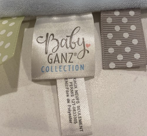 Baby Ganz ELEPHANT Bird Lovey SECURITY BLANKET Tags Square Knotted Teether Toy - Picture 2 of 3