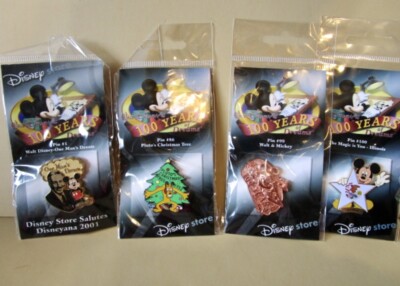 DISNEY STORE 100 YEARS OF DREAMS PINS LOT OF 4 ALL NEW #1,#86,#99