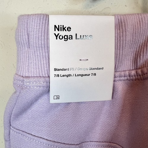 Nike Yoga Luxe Women’s Plus Size 7/8 Length Fleece Lilac Joggers Size 2X NEW - Picture 11 of 15