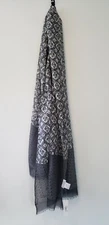 NEW Charming Charlie BFF Scarf Grey White Long Polyester Soft WITH TAGS