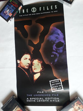 X-FILES 1996 1 UNOPENED FILES VHS VINTAGE ORIGINAL  POSTER Video Shop 42x83.8cm