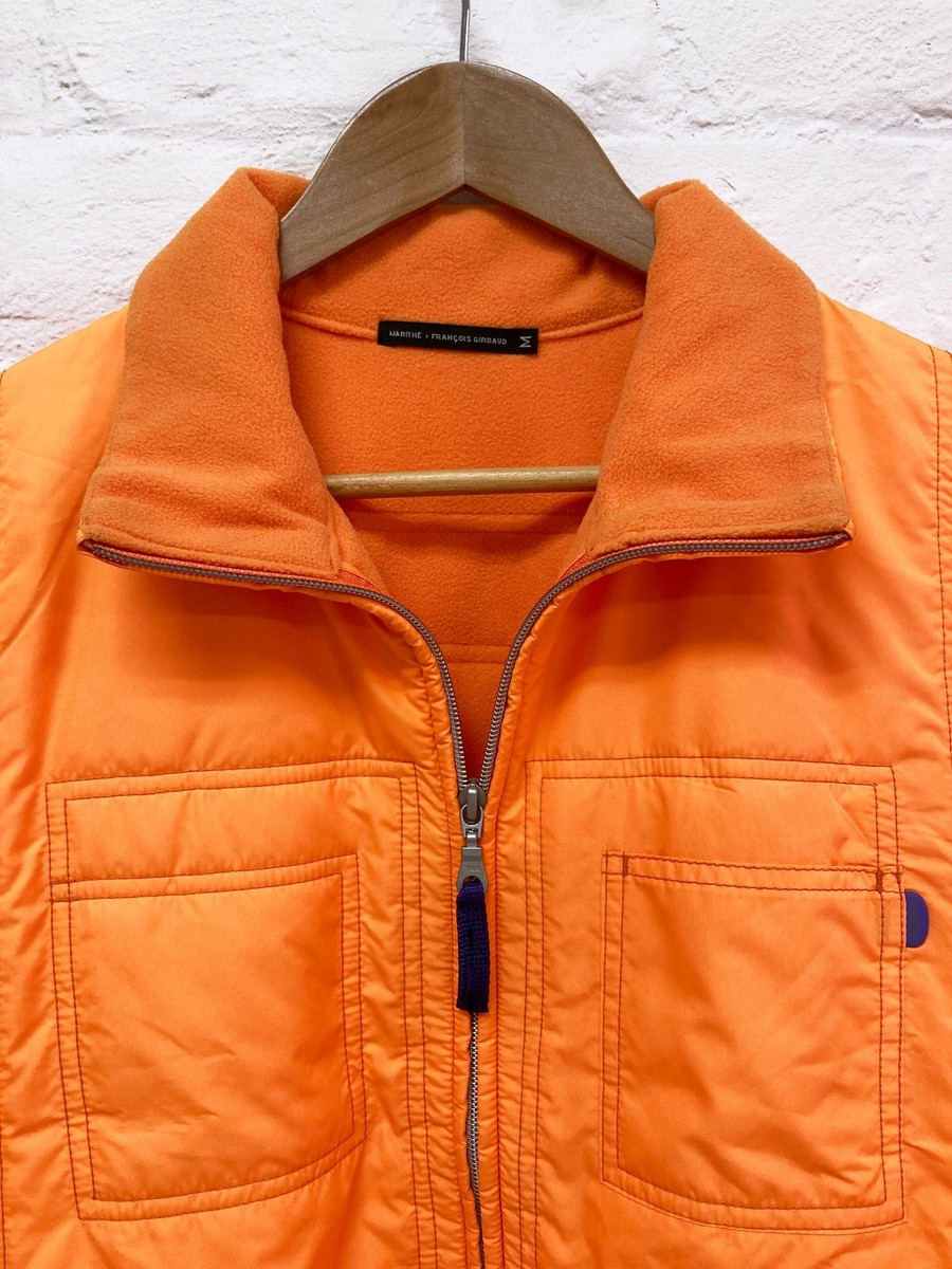Marithe Francois Girbaud fluorescent orange fleece lined