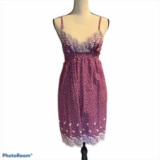 Johnny Martin M boho dress sleeveless open back medium eyelet purple tie back 