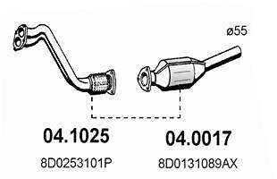 Tuyau d'échappement ASSO 04.1025 haute longévité pour VW PASSAT Variant