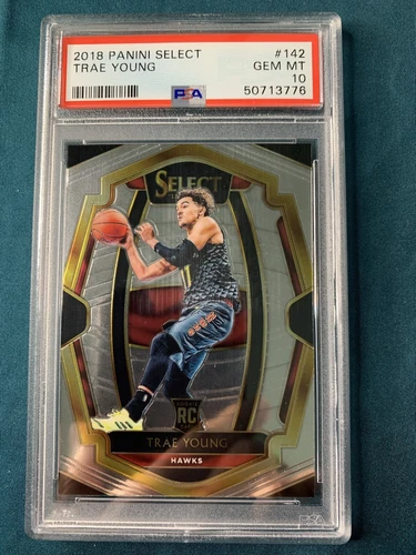 2018 Trae Young Panini Select Premier Rookie Card RC PSA 10 GEM MINT #142 Hawks