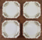 Vtg Set Of 4 Kikusui Bone China 7 3/4" Square Salad Plates KIK14  Made In Japan — photo 1