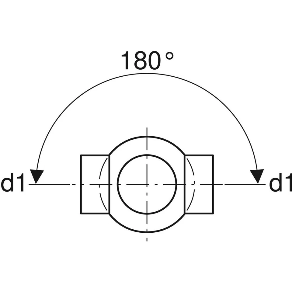 GE PE Anschlussbogen 90Gr für Wand-WC rechts gekröpft mit Erweiterung d90/90 - Bild 4 von 4