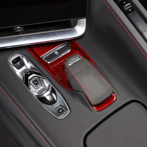 Red Real Carbon Fiber Full Interior Set Decor Cover Trim Kit for Corvette C8 20+ - Picture 408 of 444