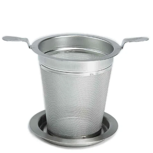 Teefilter Edelstahl mit Doppelhenkel von TeaLogic - Größe XL - 8cm