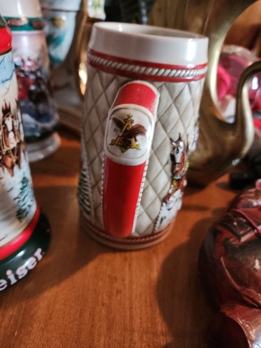 4Budweiser CLYDESDALE Holiday Steins 4 Stein Lot -1985,1991 1993, 2022 - Picture 8 of 15