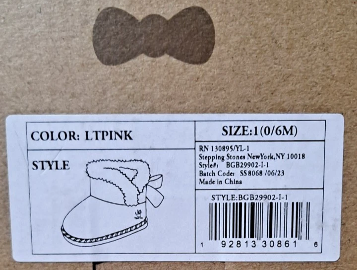 NUEVO Botín BearPaw Infantil Rosa Talla 1 (0/6 Meses) RN 130895 ROSA Foto 3 de 3