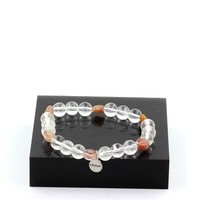 Mineralien Und Edelsteine. Armband Roter Rutilquarz Aus Brasilien + Perlen