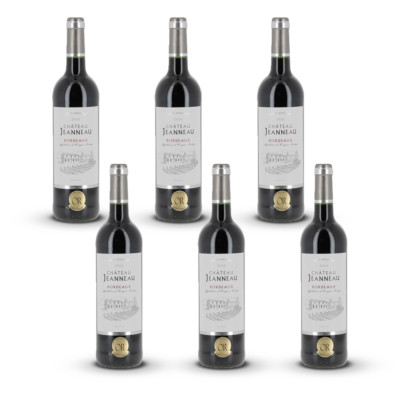 Chateau Jeanneau Bordeaux, 2020, sortenreines Weinpaket (6x0,75l)