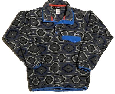 RARE Patagonia Synchilla Fleece Snap T Yanaba Forge Grey J20520101
