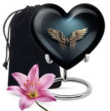 Blue Wings Heart Tribute: An Memorial Urn for Adult Ashes