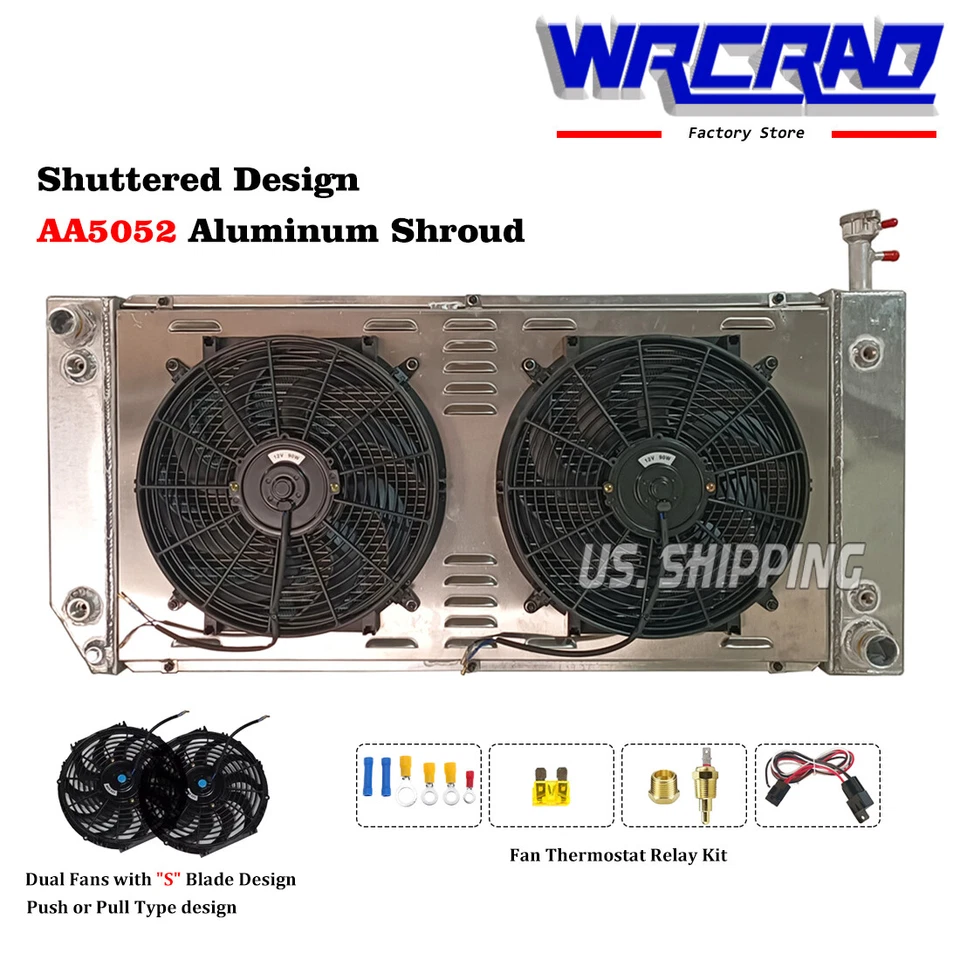 Radiador + cubierta + ventilador para Chevy Express GMC Savana 3500 2500 4500 2004-2016 2006 Foto 2 de 4