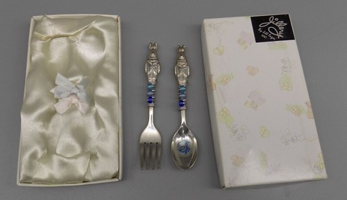 Jillery Childrens Fork & Spoon by Jill Fagin NYC Silverware Kids Silverplate New