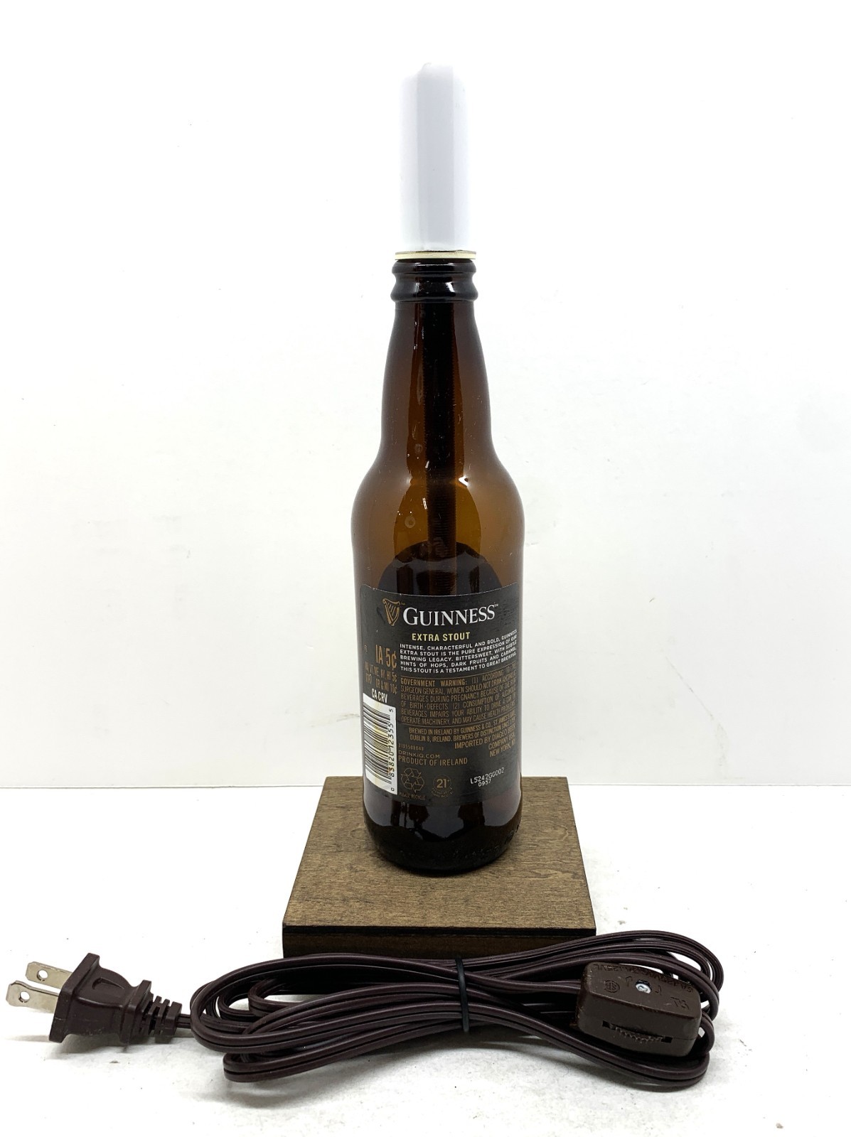 Guinness Extra Stout Beer Bottle Bar TABLE LAMP Desk Accent Light w ...