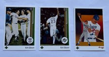 Lot of 3 - 1989 Upper Deck Kirk Gibson Baseball Cards #662, 666, 676