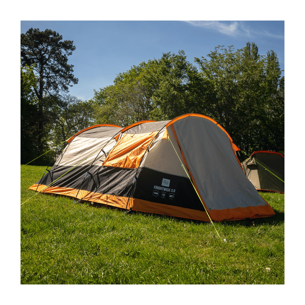 Person Tent Knightwick 3 Practical Everyday Use Orange Grey - Image 8