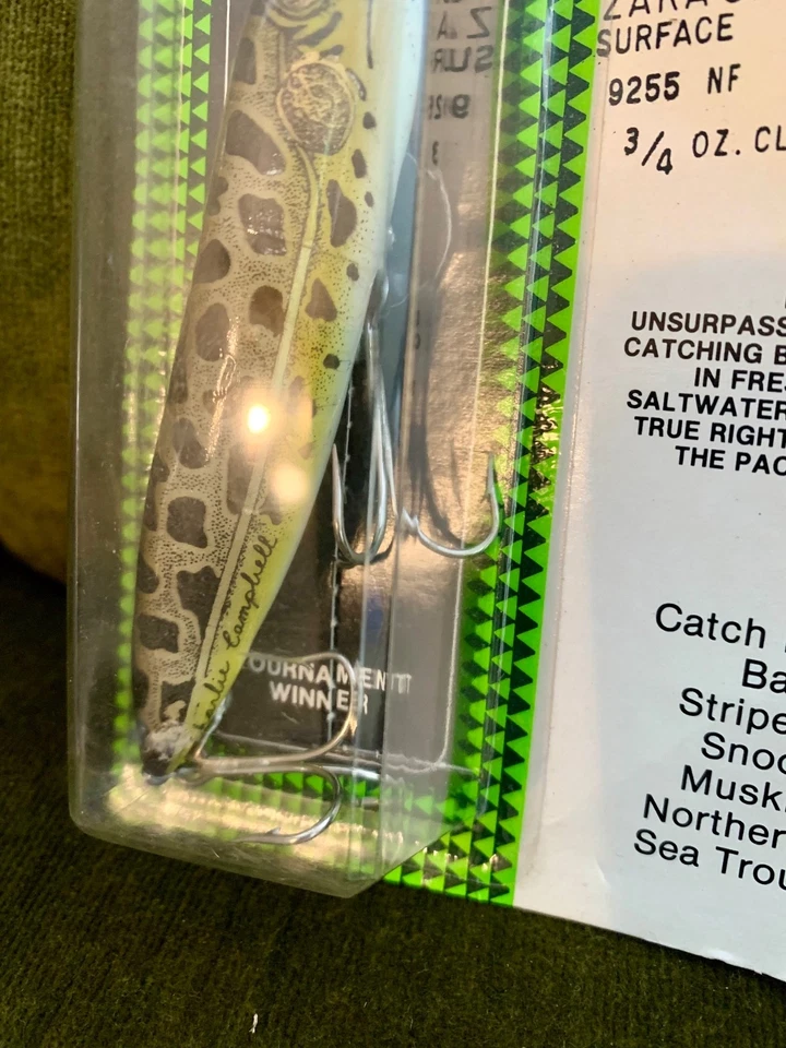 Nuevo de Lote Antiguo* Heddon Original Zara Spook 3/4 OZ 9255NF Charlie Campbell *Raro* Años 60-70 Foto 3 de 4