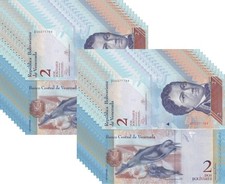 Venezuela 2 Bolivares 2013 P 88 UNC LOT 20 PCS NR